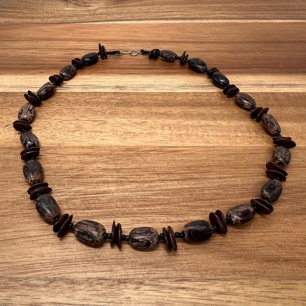 Hawaiian seed choker necklace